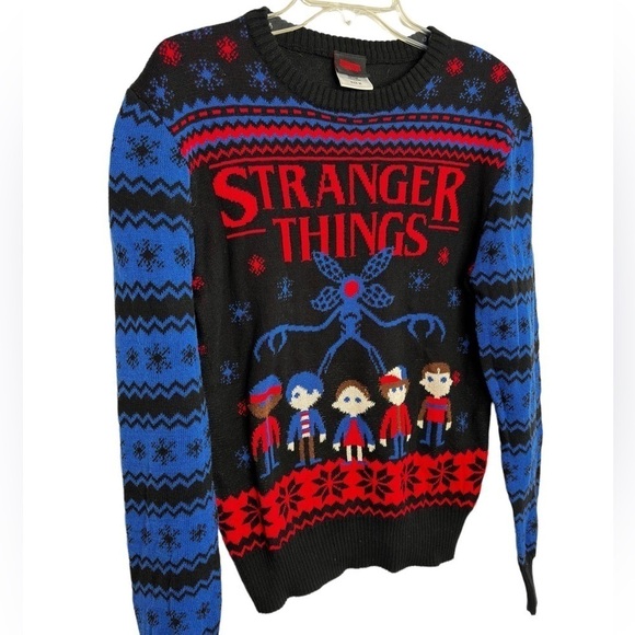 Stranger Things Ugly Christmas Sweater Netflix Limited Edition Mens Sz M Medium - Picture 2 of 13